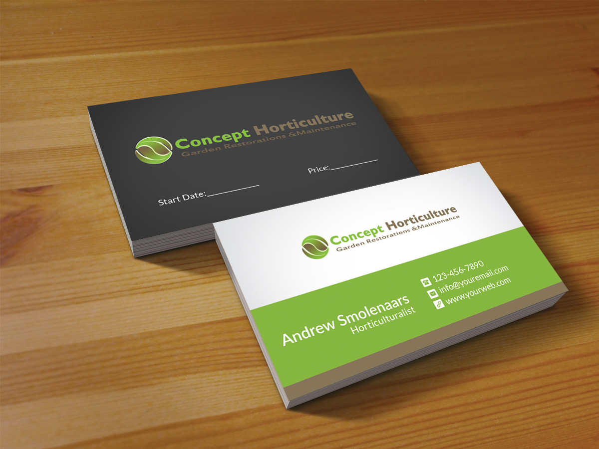 Visitenkarten-Design von Creations Box 2015 für ConceptHorticulture | Design #6491825