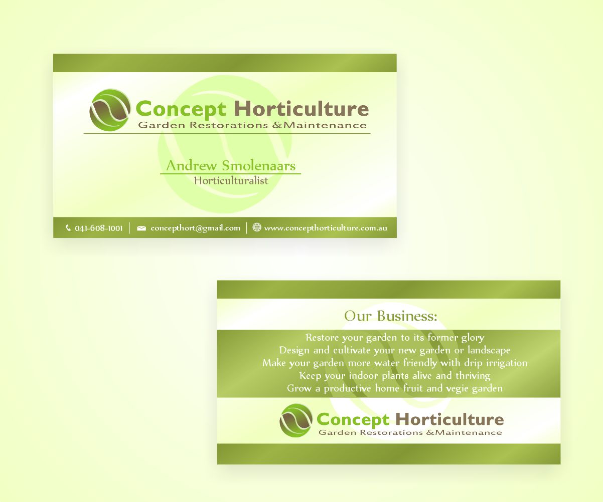 Business Card Design by Andypicaso7 for ConceptHorticulture | Design #6479276