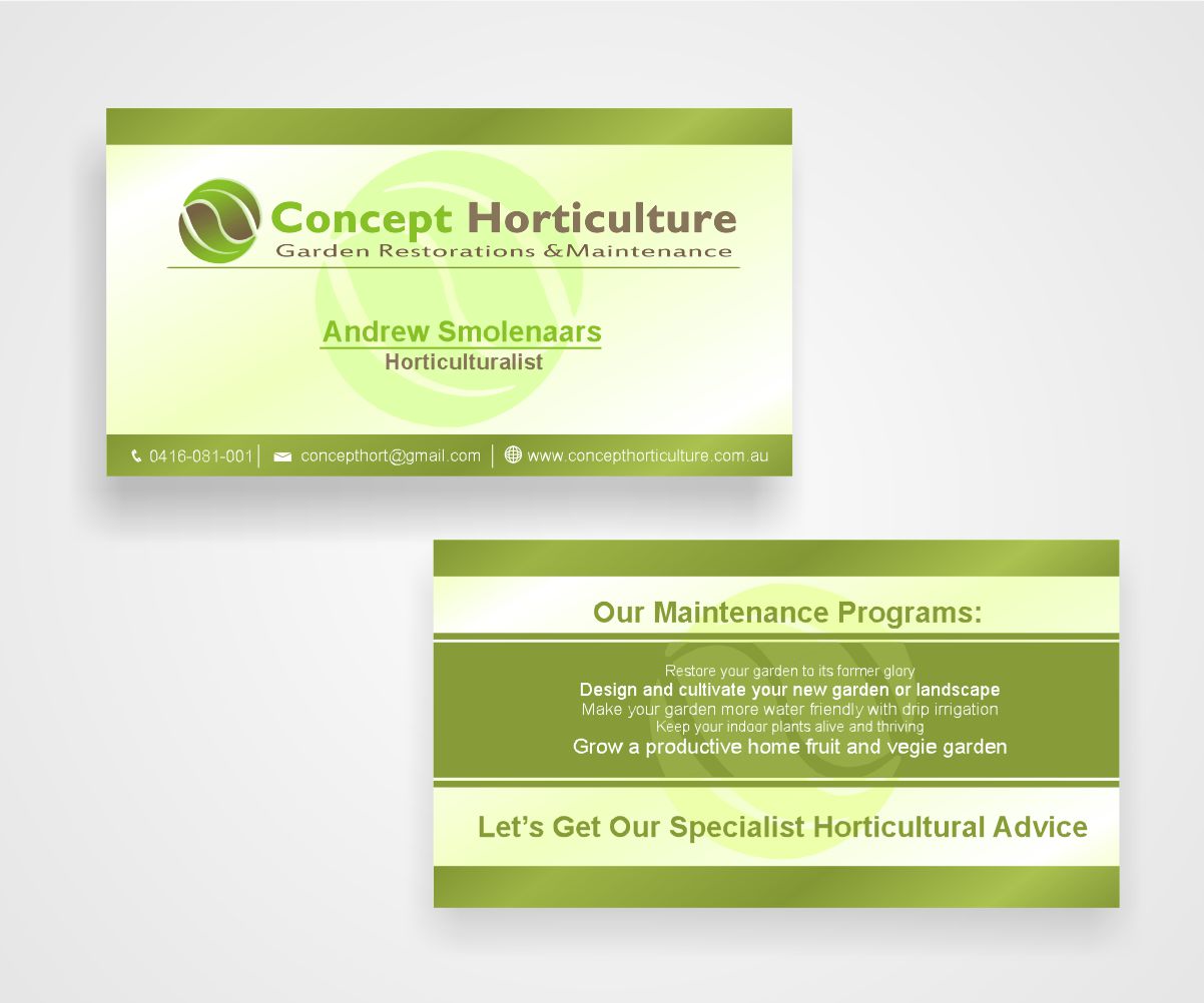 Visitenkarten-Design von Andypicaso7 für ConceptHorticulture | Design #6491307