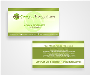 Visitenkarten-Design von Andypicaso7 für ConceptHorticulture | Design: #6491307