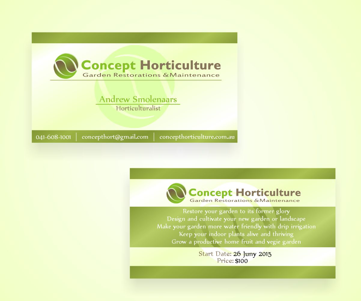 Visitenkarten-Design von Andypicaso7 für ConceptHorticulture | Design #6495161