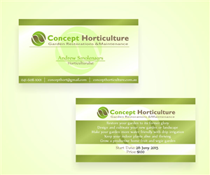 Visitenkarten-Design von Andypicaso7 für ConceptHorticulture | Design: #6495161