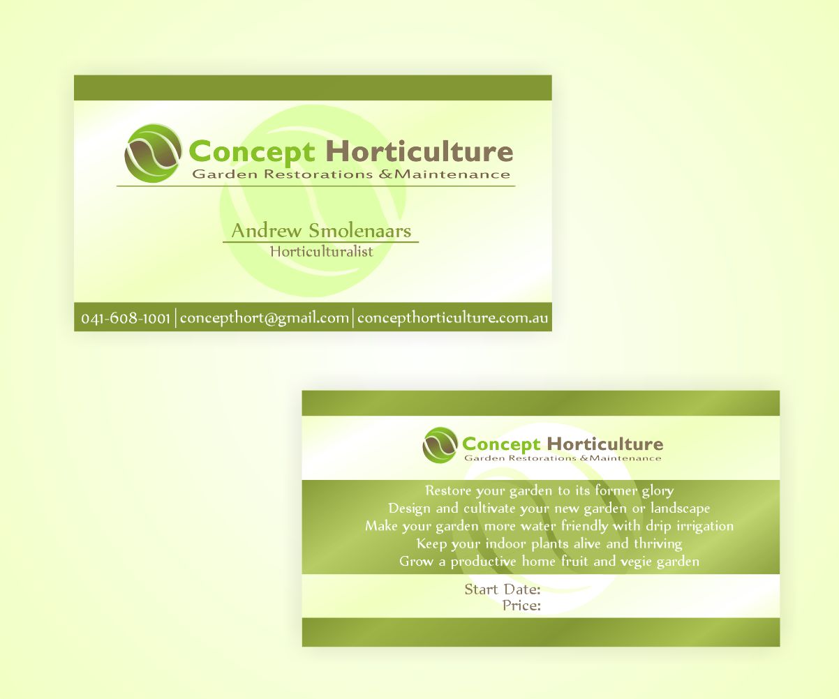Visitenkarten-Design von Andypicaso7 für ConceptHorticulture | Design #6508078
