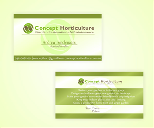 Visitenkarten-Design von Andypicaso7 für ConceptHorticulture | Design: #6508078