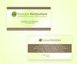 Visitenkarten-Design von Andypicaso7 für ConceptHorticulture | Design: #6508091