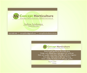 Visitenkarten-Design von Andypicaso7 für ConceptHorticulture | Design: #6508094