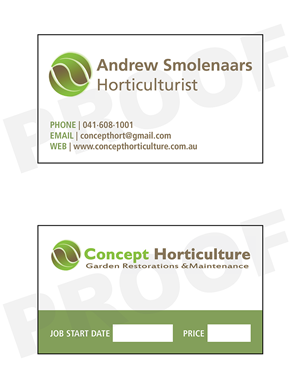 Business Card Design by L.G. Design for ConceptHorticulture | Design #6476983