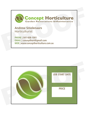 Visitenkarten-Design von L.G. Design für ConceptHorticulture | Design: #6476986