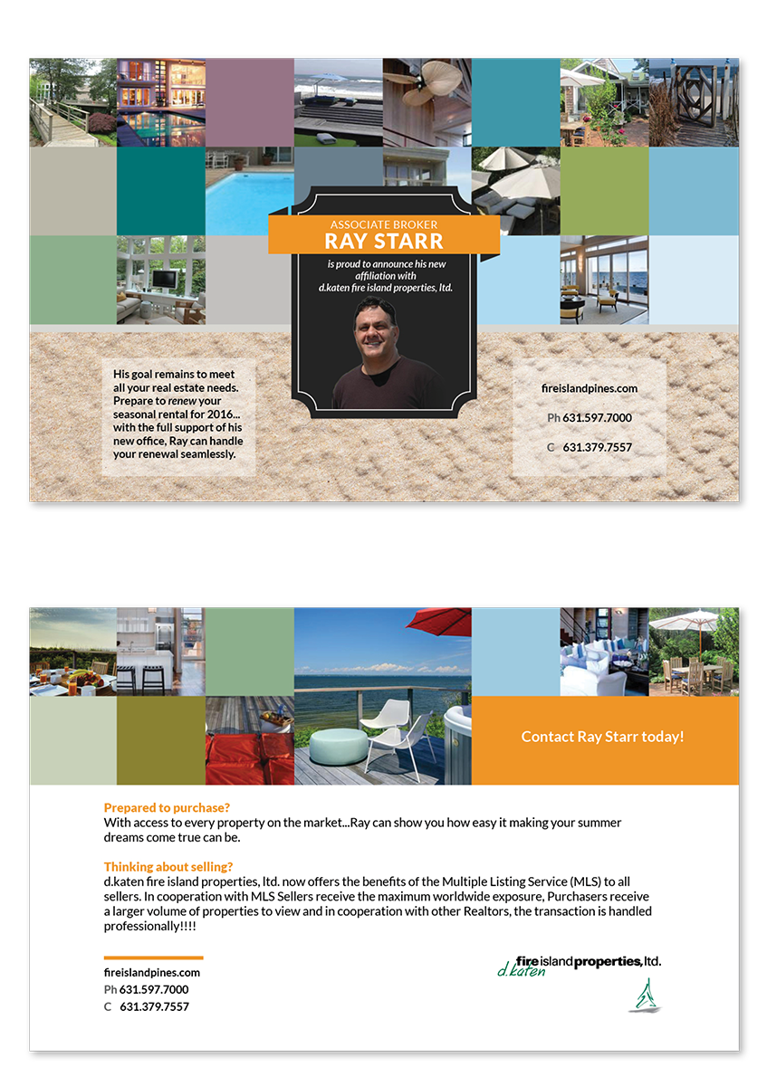 Postcard Design by cem for d.katen fire island properties, ltd. | Design #6577458