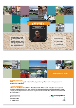 Postcard Design by cem for d.katen fire island properties, ltd. | Design #6577458