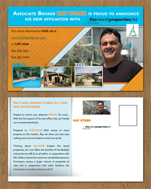 Postcard Design by NilliNeuf for d.katen fire island properties, ltd. | Design: #6586158