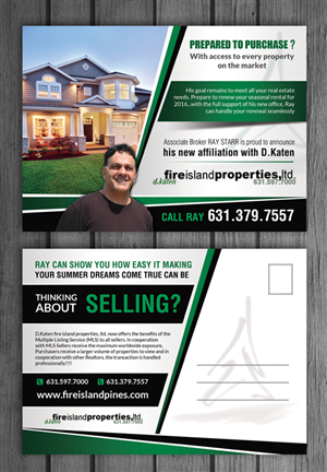 Diseño de Postal por debdesign para d.katen fire island properties, ltd. | Diseño: #6488747