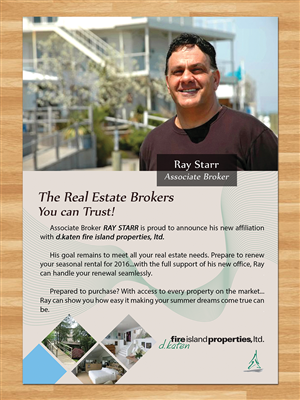Postcard Design by Aether Designs for d.katen fire island properties, ltd. | Design: #6584461