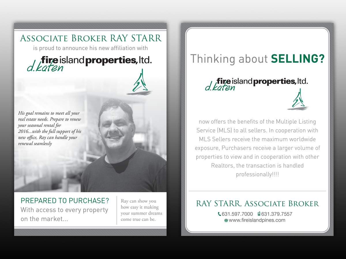 Diseño de Postal por Mon01 para d.katen fire island properties, ltd. | Diseño #6480327