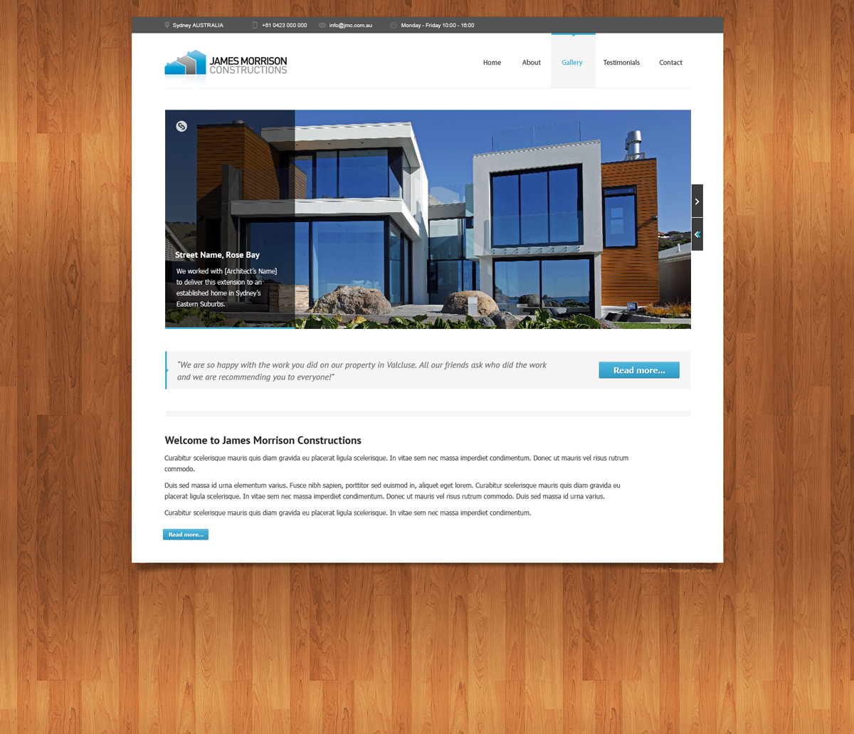 Diseño Web por TesseraeCreative para este proyecto | Diseño #1729986