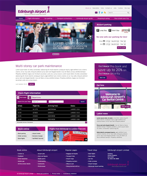 Web Design by Latest Design Ideas for Edinburgh Airport | Design: #1855402