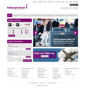 Web Design by Latest Design Ideas for Edinburgh Airport | Design: #1864166