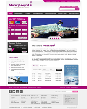 Web Design by webxvision for Edinburgh Airport | Design #1867005