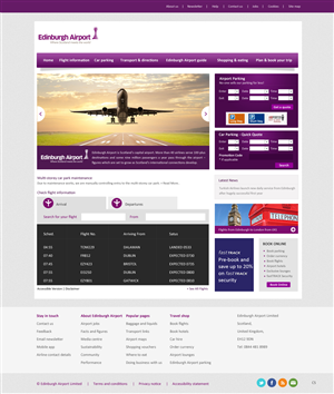 Web Design by pb for Edinburgh Airport | Design: #1850543
