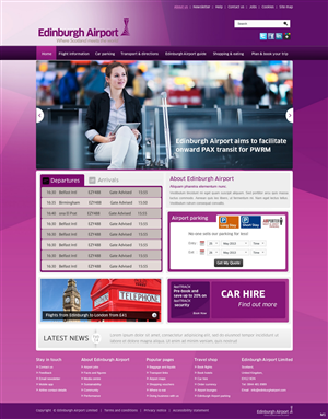 Web Design by pb for Edinburgh Airport | Design: #1850544