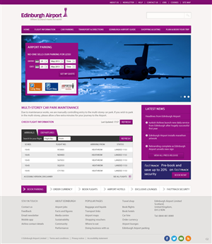 Web Design by pb for Edinburgh Airport | Design: #1850545