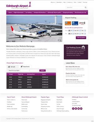 Web Design by pb for Edinburgh Airport | Design: #1850547