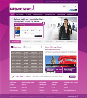 Web Design by pb for Edinburgh Airport | Design: #1850550