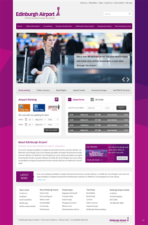 Web Design by pb for Edinburgh Airport | Design: #1853474