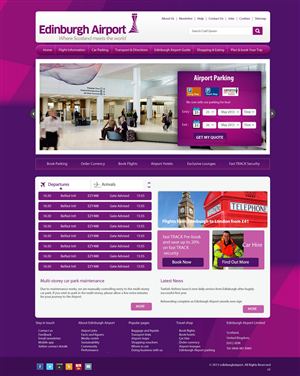 Web Design by pb for Edinburgh Airport | Design: #1853476