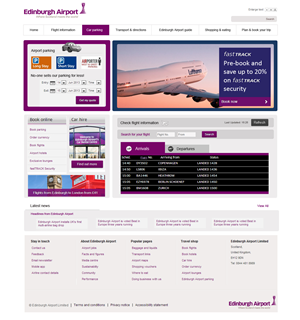 Web Design by GK for Edinburgh Airport | Design #1936385