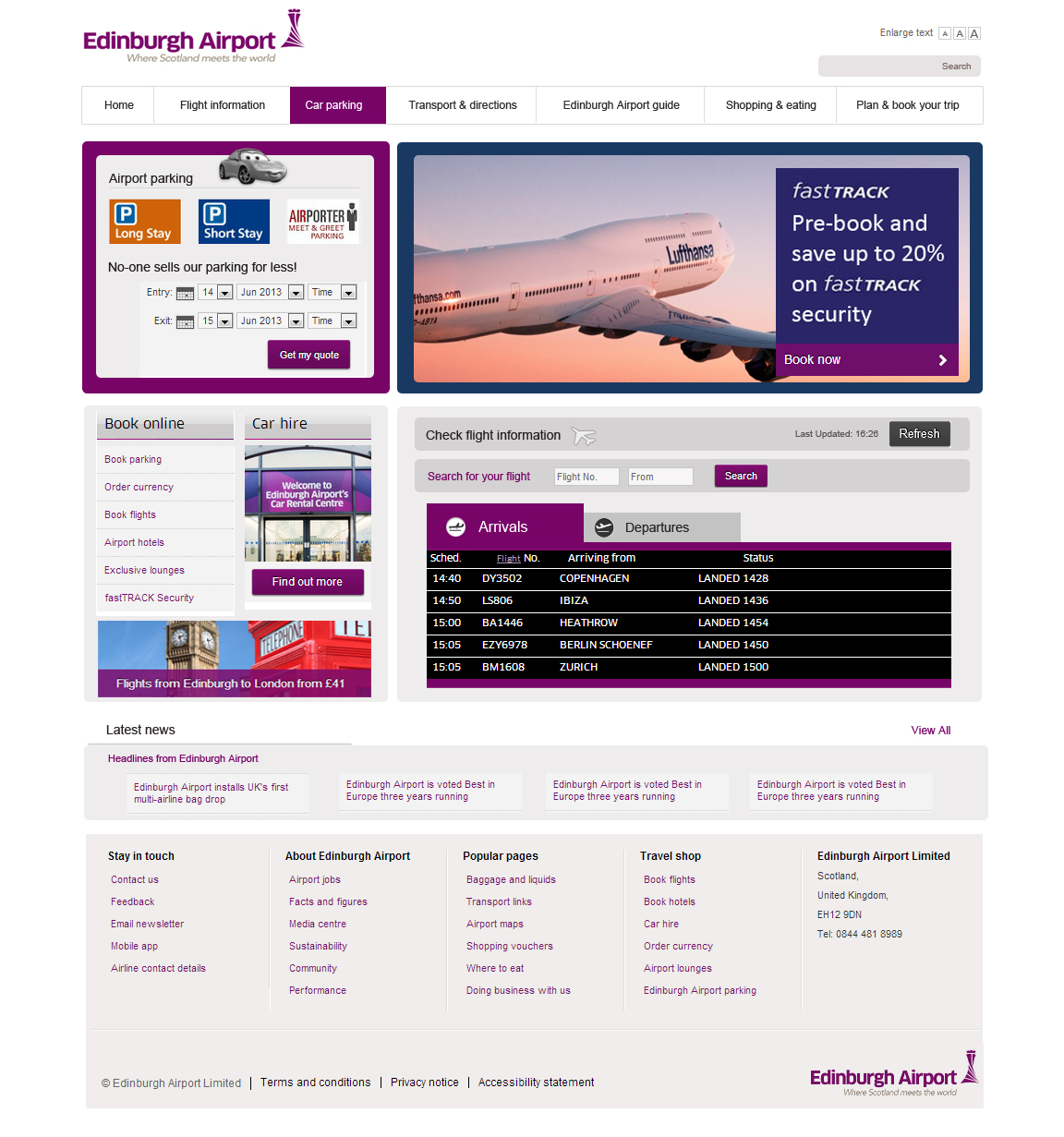 Web-Design von GK für Edinburgh Airport | Design #1936398