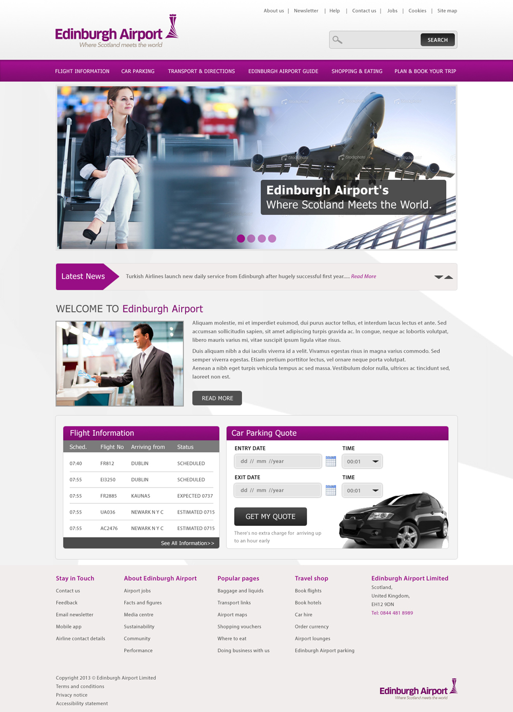 Web-Design von Atom für Edinburgh Airport | Design #1860920