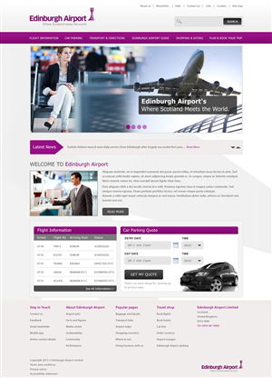 Web Design by Atom for Edinburgh Airport | Design: #1860920