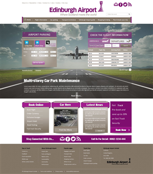 Web Design by TechWise for Edinburgh Airport | Design #1860024