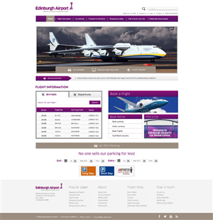 Web Design by TechWise for Edinburgh Airport | Design: #1863914