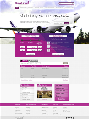 Web Design by TechWise for Edinburgh Airport | Design: #1863917