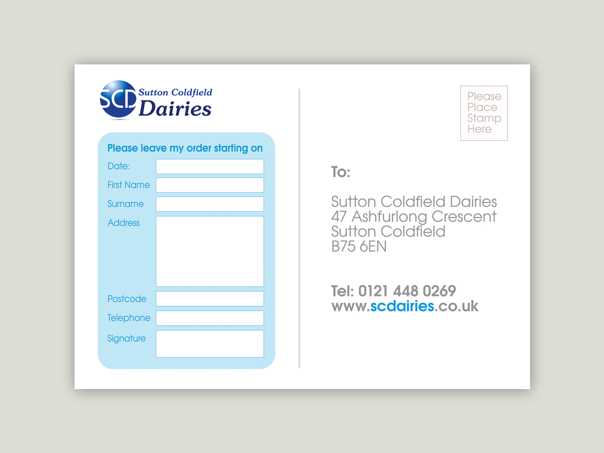 Grusskarten-Design von tapstudio für Sutton Coldfield Dairies | Design #1704867