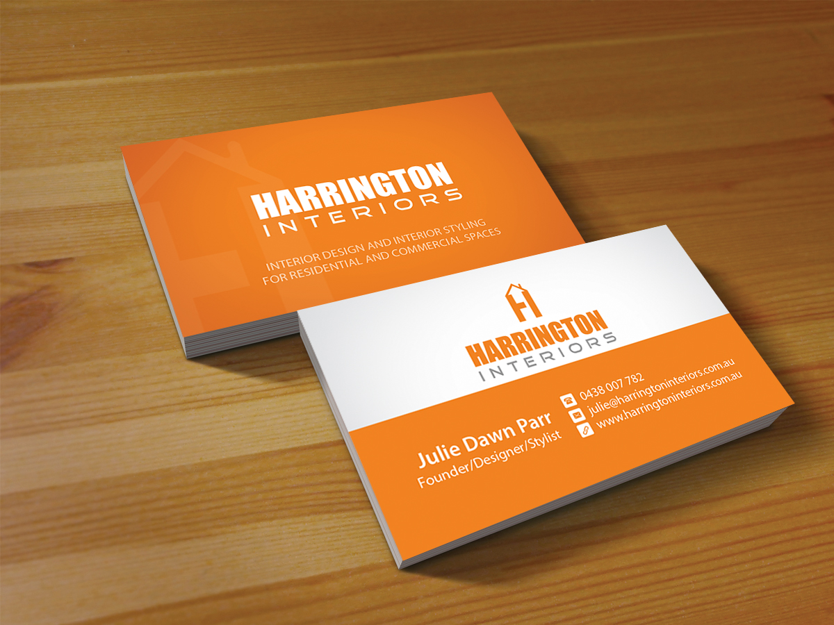 Visitenkarten-Design von Creations Box 2015 für Harrington Interiors | Design #6553842