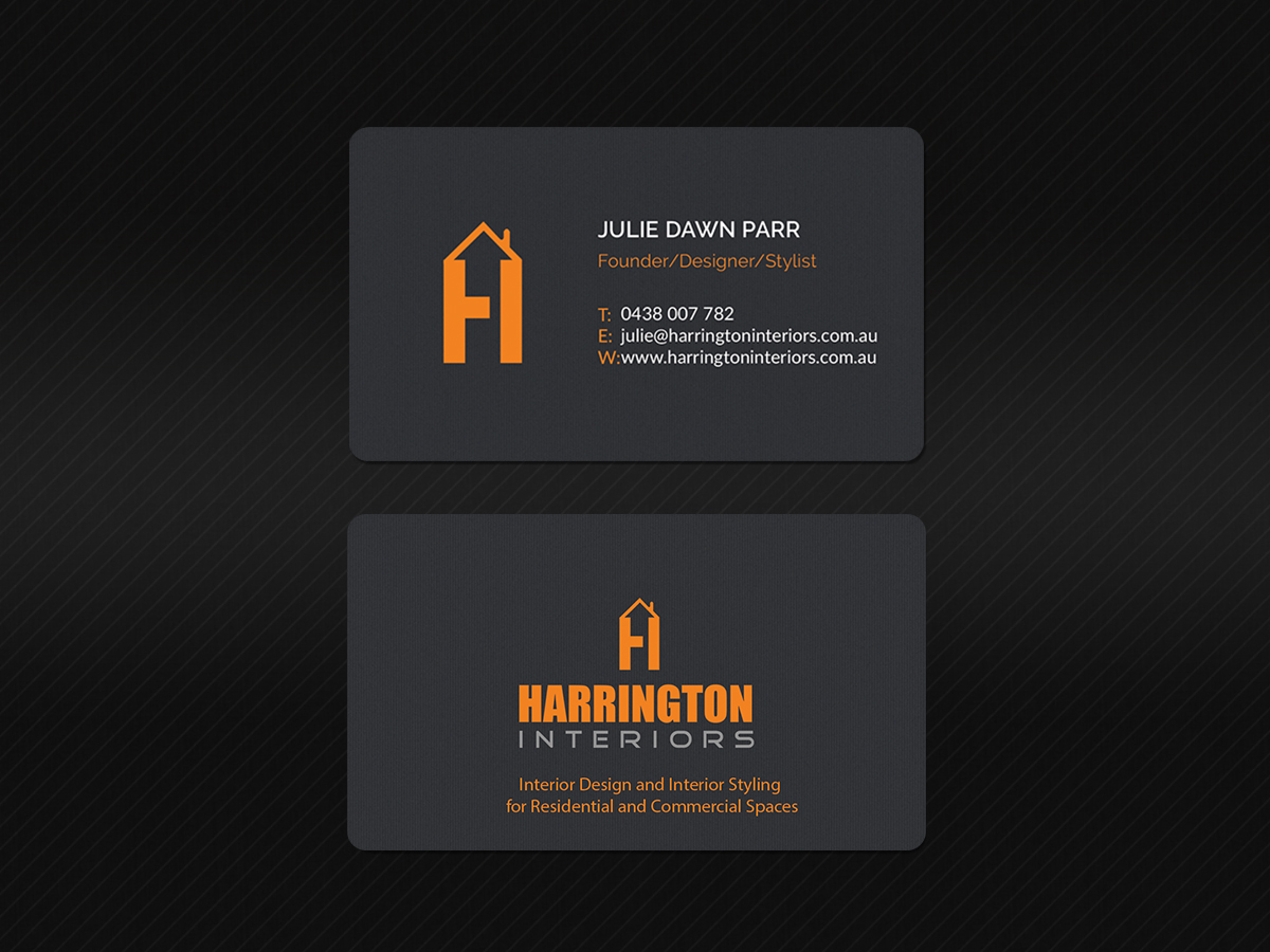 Visitenkarten-Design von Creations Box 2015 für Harrington Interiors | Design #6553861
