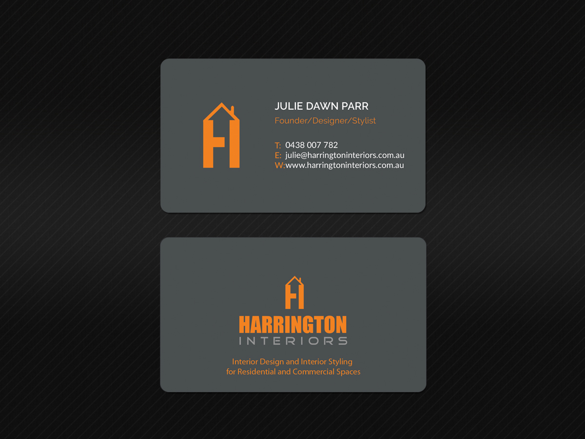 Diseño de Tarjeta de Presentación por Creations Box 2015 para Harrington Interiors | Diseño #6559441