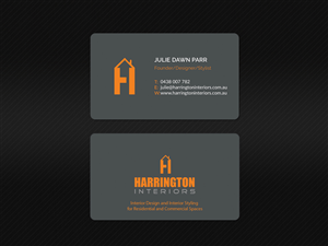 Design de Carte de Visite par Creations Box 2015 pour Harrington Interiors | Design : #6559441