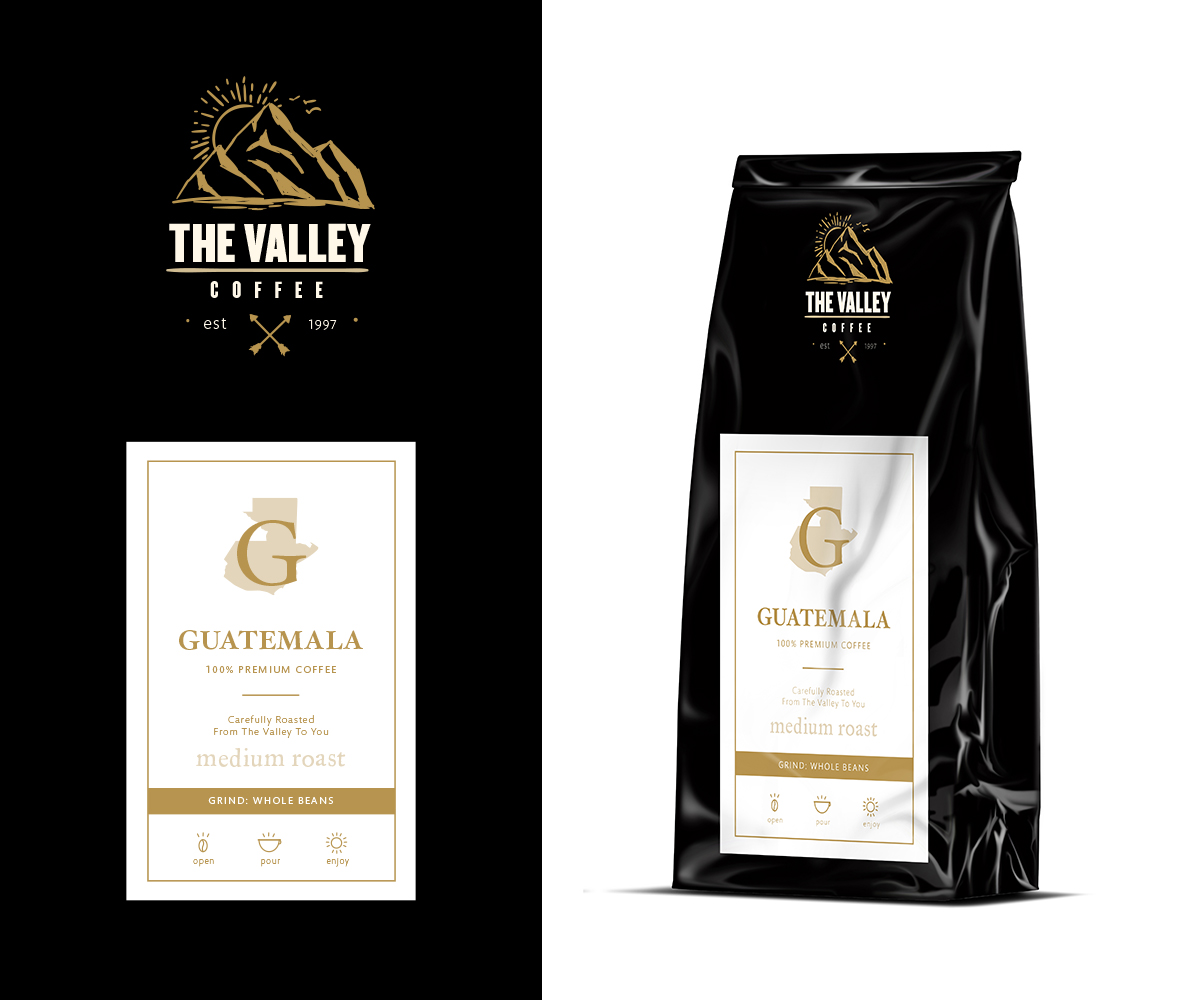 Label Design by ReadyRed for Valleys Coffee | Design #6576829