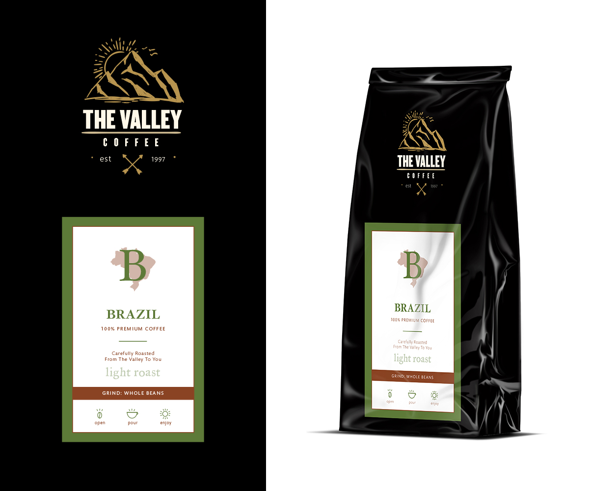 Label Design by ReadyRed for Valleys Coffee | Design #6577732