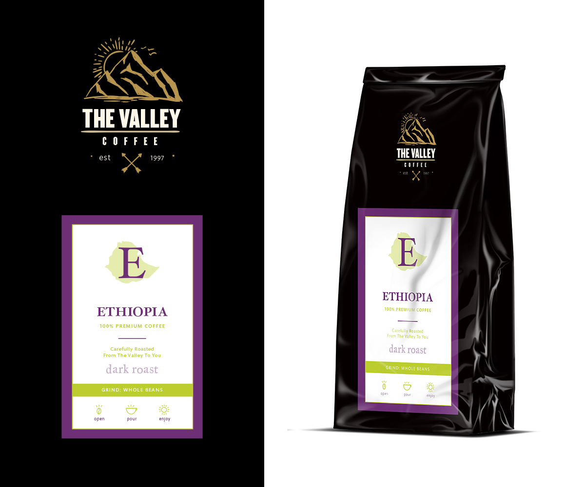 Label Design by ReadyRed for Valleys Coffee | Design #6577888