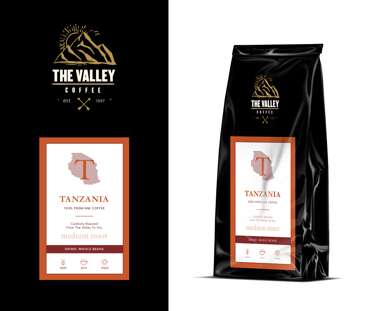 Label Design by ReadyRed for Valleys Coffee | Design #6577965