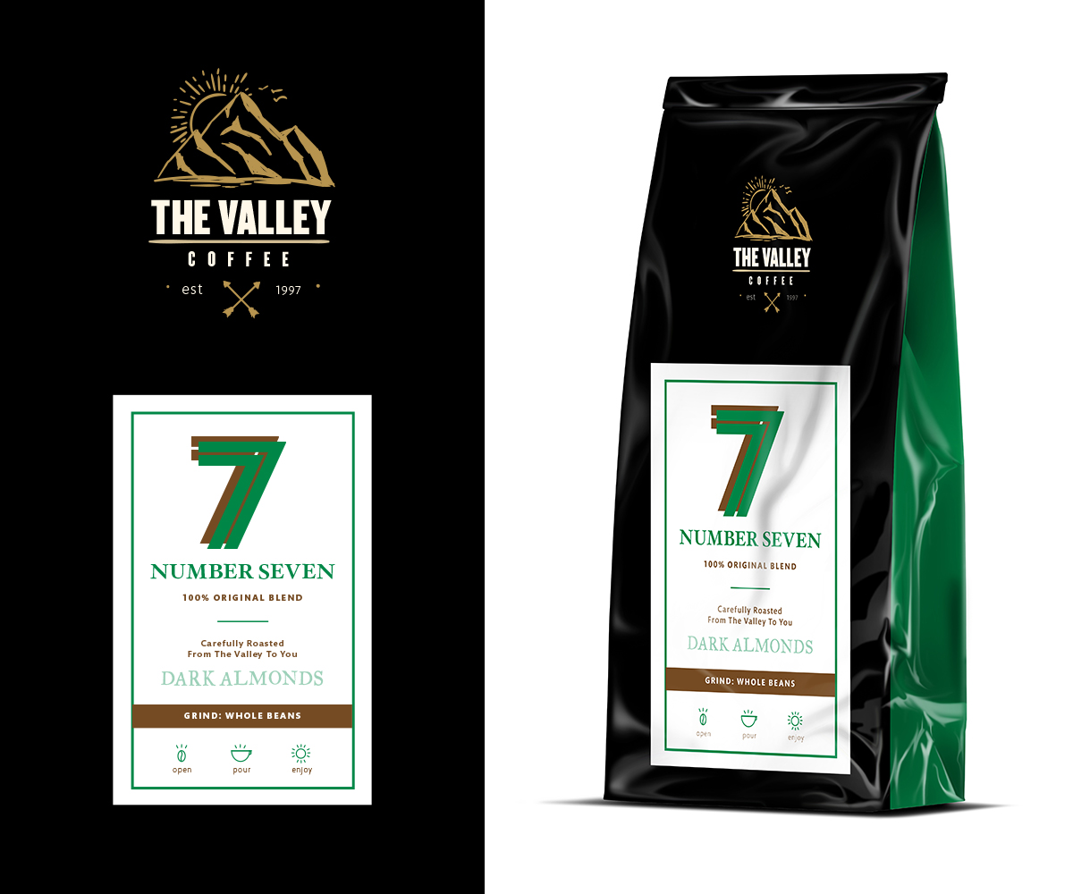 Label Design by ReadyRed for Valleys Coffee | Design #6584439