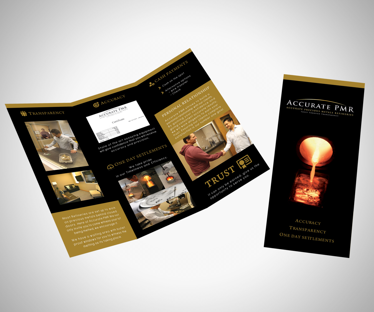 Brochure Design by neboica for Accurate Precious Metals Refineries Inc. | Design #1718095