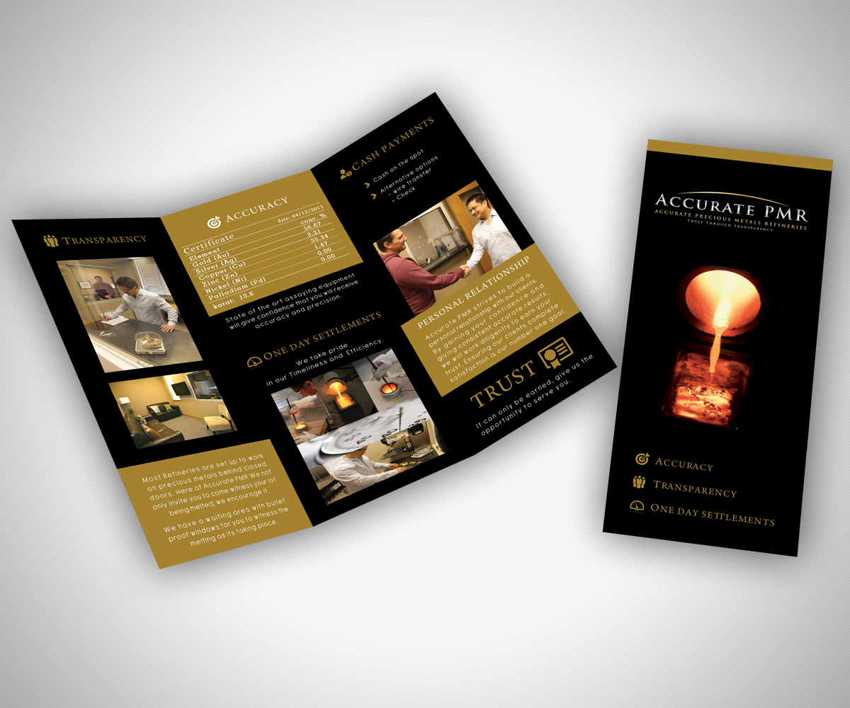 Brochure Design by neboica for Accurate Precious Metals Refineries Inc. | Design #1725340