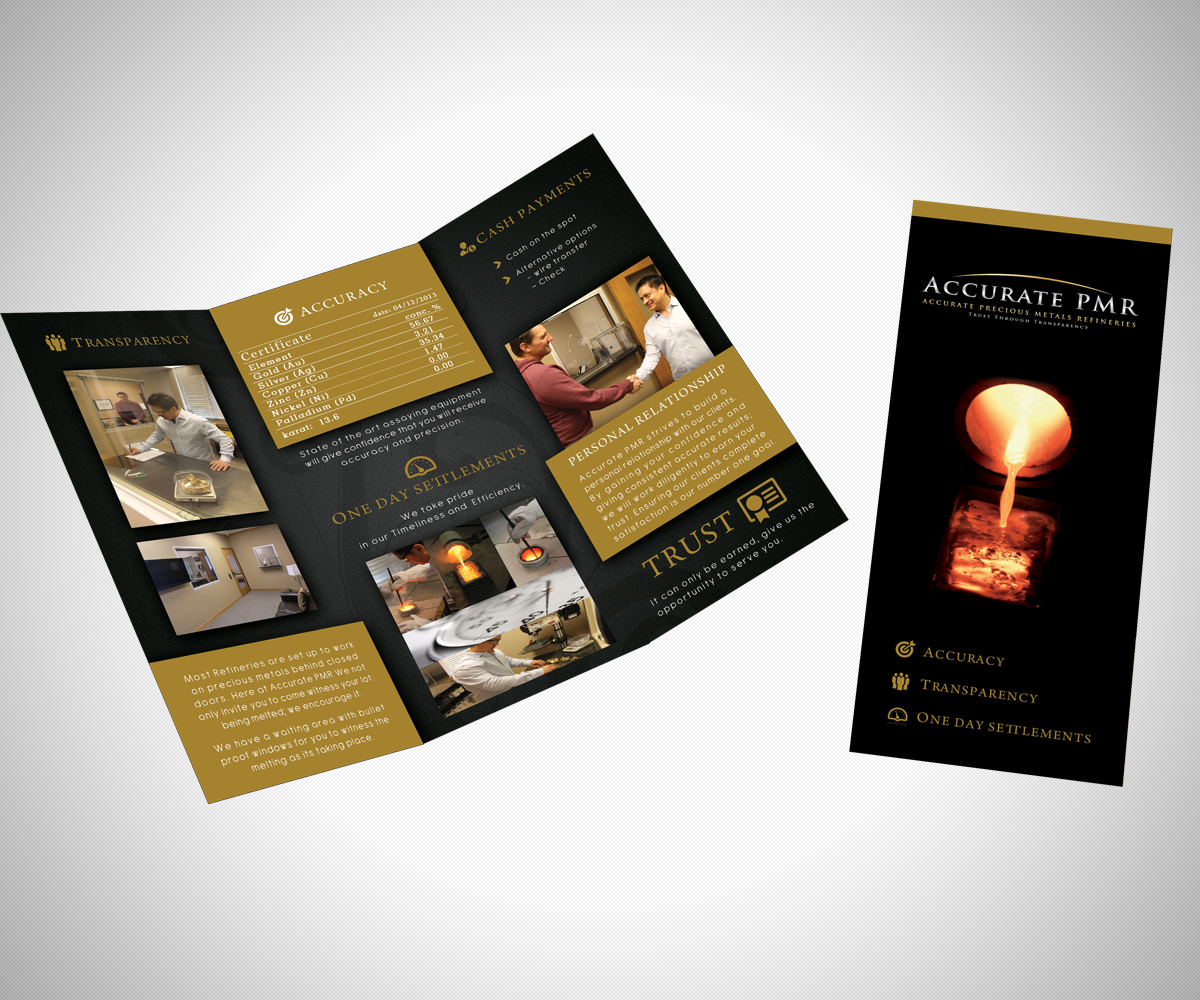 Brochure Design by neboica for Accurate Precious Metals Refineries Inc. | Design #1725916