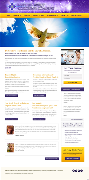 Web Design by pb for Inspired Spirit | Design: #1710204